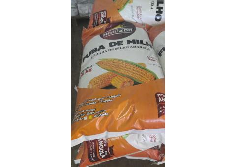 Fuba de milho amarelo e branco