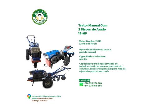 Tractor manual com 2 discos arado