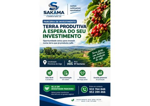 Procurase Investidores para Parceria Agrícola no Uíge 97 ha